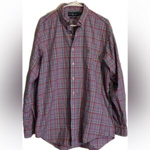 Ralph Lauren Men's Large 16.5 Neck Long Sleeve Button Oxford Shirt‎ Classic Fit